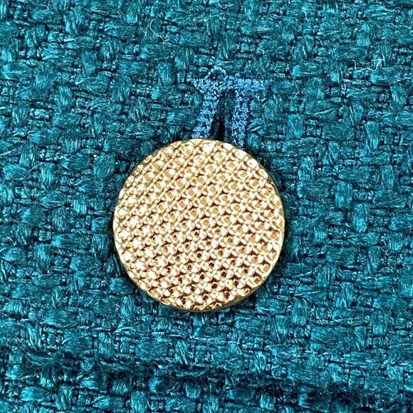 Chicos Tweed Jacket Women's Size 0 Green Long Sleeve Lined Gold Button Front - Picture 7 of 16